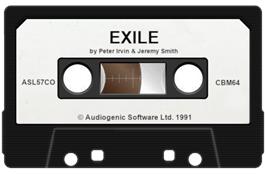 Cartridge artwork for Exile on the Commodore 64.