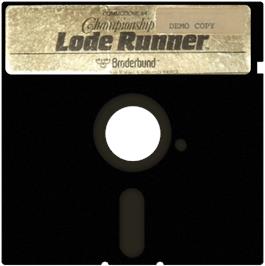 Cartridge artwork for Extended Championship Lode Runner on the Commodore 64.