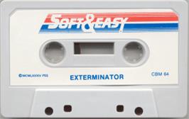 Cartridge artwork for Exterminator (Audiogenic Software) on the Commodore 64.