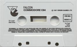 Cartridge artwork for Falcon: The Renegade Lord on the Commodore 64.
