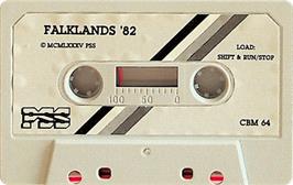 Cartridge artwork for Falklands 82 on the Commodore 64.