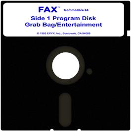 Cartridge artwork for Fax on the Commodore 64.