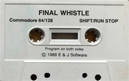 Cartridge artwork for Final Whistle on the Commodore 64.