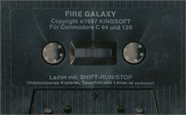 Cartridge artwork for Fire-galaxy on the Commodore 64.