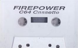 Cartridge artwork for Fire-power on the Commodore 64.
