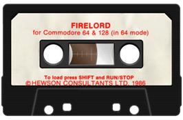 Cartridge artwork for Firelord on the Commodore 64.