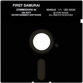 Cartridge artwork for First Samurai on the Commodore 64.