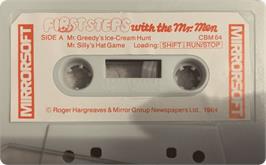 Cartridge artwork for First Steps With The Mr. Men on the Commodore 64.