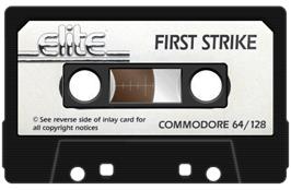 Cartridge artwork for First Strike on the Commodore 64.