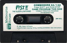 Cartridge artwork for Fist 2 - The Legend Continues on the Commodore 64.