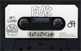 Cartridge artwork for Flak - The Ultimate Flight Experience on the Commodore 64.