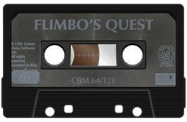 Cartridge artwork for Flimbo's Quest on the Commodore 64.