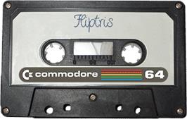 Cartridge artwork for Fliptris on the Commodore 64.