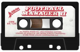 Cartridge artwork for Football Manager 2 on the Commodore 64.