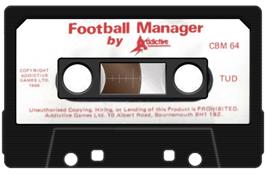 Cartridge artwork for Football Manager 95 on the Commodore 64.