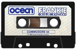 Cartridge artwork for Frankie Goes To Hollywood on the Commodore 64.