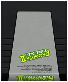 Cartridge artwork for Frogger 2 - Threeedeep! on the Commodore 64.