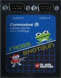 Cartridge artwork for Frogs on the Commodore 64.