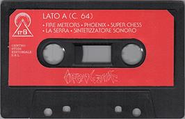 Cartridge artwork for Galactic Meteors on the Commodore 64.