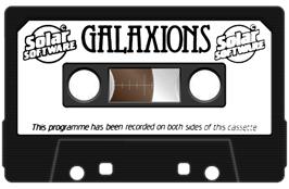 Cartridge artwork for Galaxions on the Commodore 64.