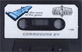 Cartridge artwork for Galivan on the Commodore 64.