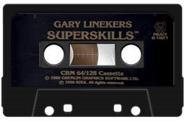 Cartridge artwork for Gary Linekers Superskills on the Commodore 64.