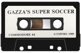 Cartridge artwork for Gazza's Super Soccer on the Commodore 64.