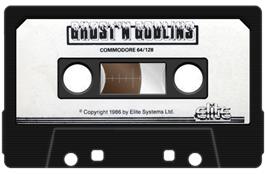 Cartridge artwork for Ghosts 'n Goblins on the Commodore 64.