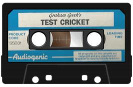 Cartridge artwork for Graham Gooch's Test Cricket on the Commodore 64.