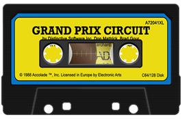 Cartridge artwork for Grand Prix on the Commodore 64.