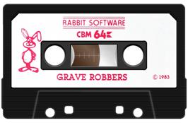 Cartridge artwork for Grave Robbers on the Commodore 64.