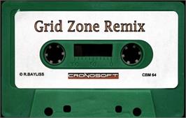 Cartridge artwork for Grid Zone Remix on the Commodore 64.