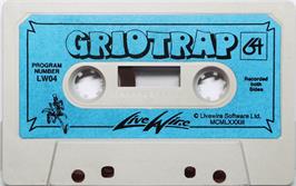 Cartridge artwork for Gridtrap on the Commodore 64.