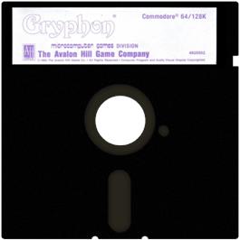 Cartridge artwork for Gryphon on the Commodore 64.