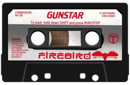 Cartridge artwork for Gunstar on the Commodore 64.
