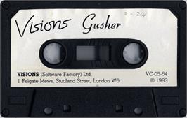 Cartridge artwork for Gusher on the Commodore 64.