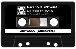 Cartridge artwork for Hades Nebula on the Commodore 64.