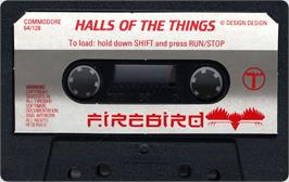 Cartridge artwork for Halls of the Things on the Commodore 64.