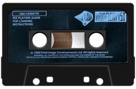 Cartridge artwork for Hammerfist on the Commodore 64.