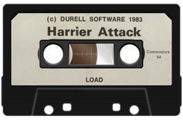 Cartridge artwork for Harrier Attack on the Commodore 64.