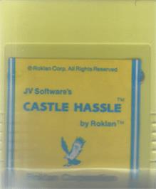 Cartridge artwork for Hassle Castle on the Commodore 64.