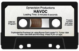 Cartridge artwork for Havoc (Players) on the Commodore 64.