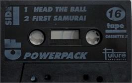 Cartridge artwork for Head The Ball on the Commodore 64.