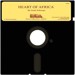 Cartridge artwork for Heart of Africa on the Commodore 64.