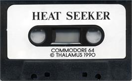 Cartridge artwork for Heatseeker on the Commodore 64.