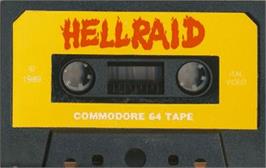Cartridge artwork for Hellraid on the Commodore 64.