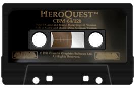Cartridge artwork for Hero Quest: Return of the Witch Lord on the Commodore 64.