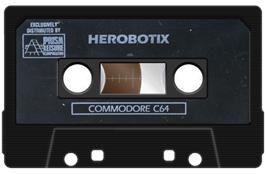 Cartridge artwork for Herobotix on the Commodore 64.