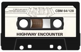 Cartridge artwork for Highway Encounter on the Commodore 64.