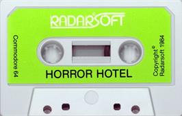 Cartridge artwork for Horror Hotel on the Commodore 64.